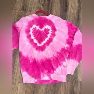 Together Pink and White Pink Tie-Dye Sweatshirt